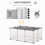 PawHut cusca metalica modulara, 140x70x45cm, neagra fotografia produsului View 7 S