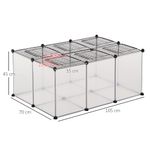 PawHut cusca metalica modulara, 140x70x45cm, neagra fotografia produsului View 2 S