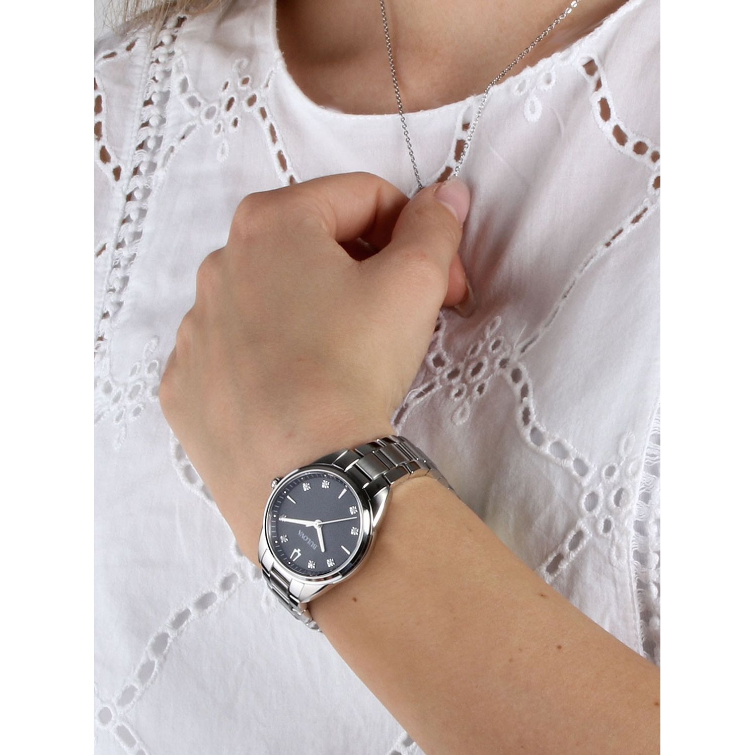 Ceas Dama, BULOVA, Diamonds 96P198 fotografia produsului View 5 L