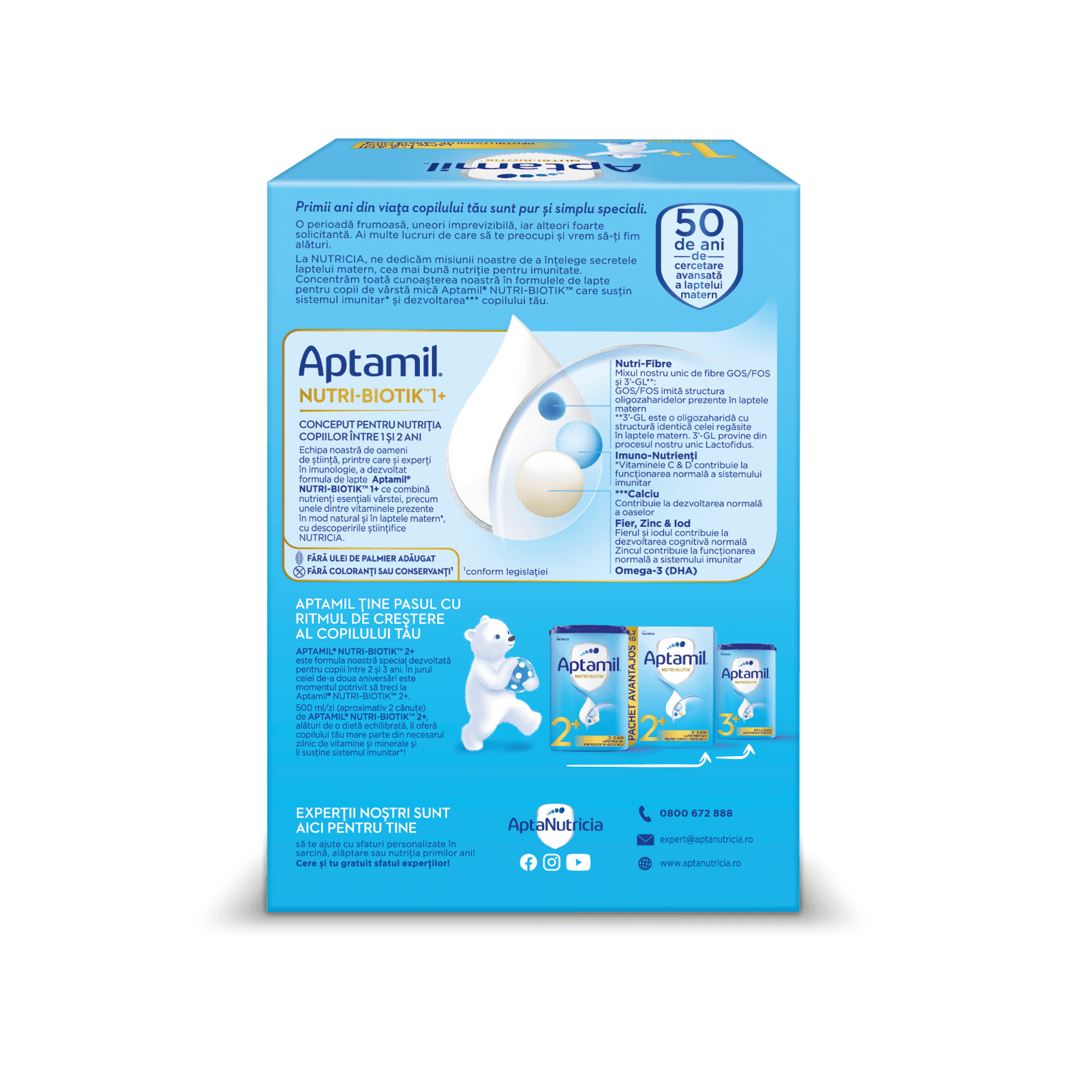 Lapte praf Aptamil Junior 1+, 1200 g, 12-24 luni fotografia produsului View 3 L