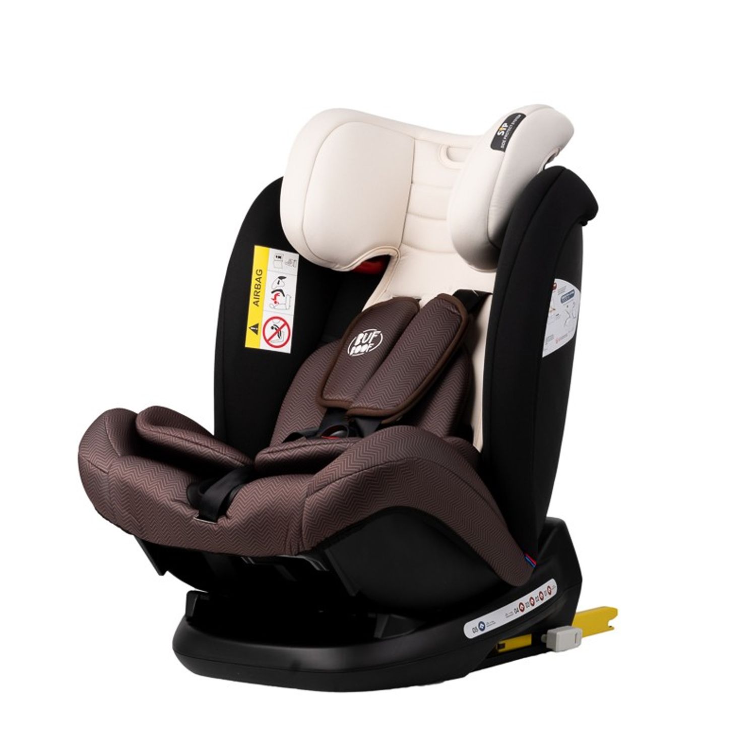 Scaun auto Mandara cu Isofix BUF BOOF Coffee fotografia produsului View 2 L