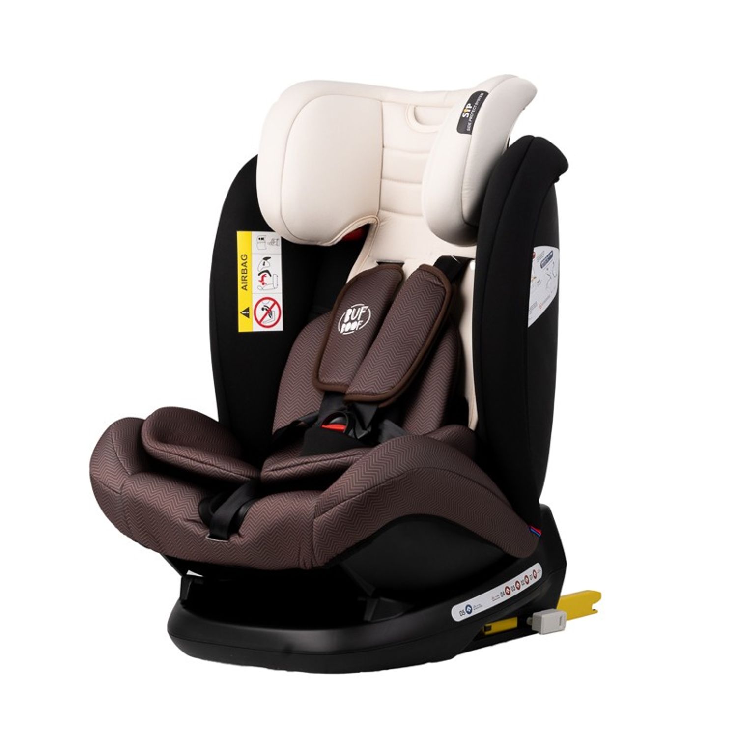 Scaun auto Mandara cu Isofix BUF BOOF Coffee fotografia produsului