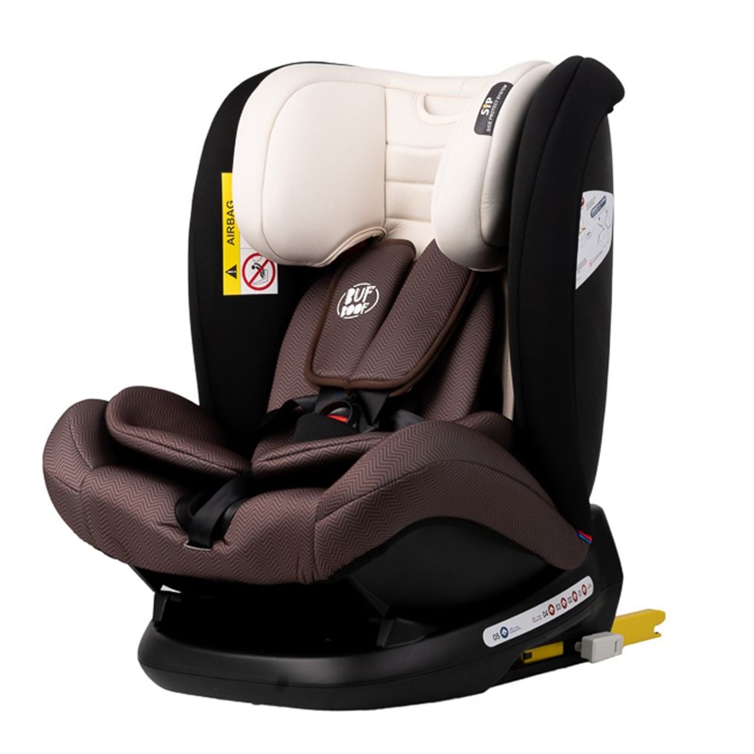 Scaun auto Mandara cu Isofix BUF BOOF Coffee fotografia produsului View 6 L