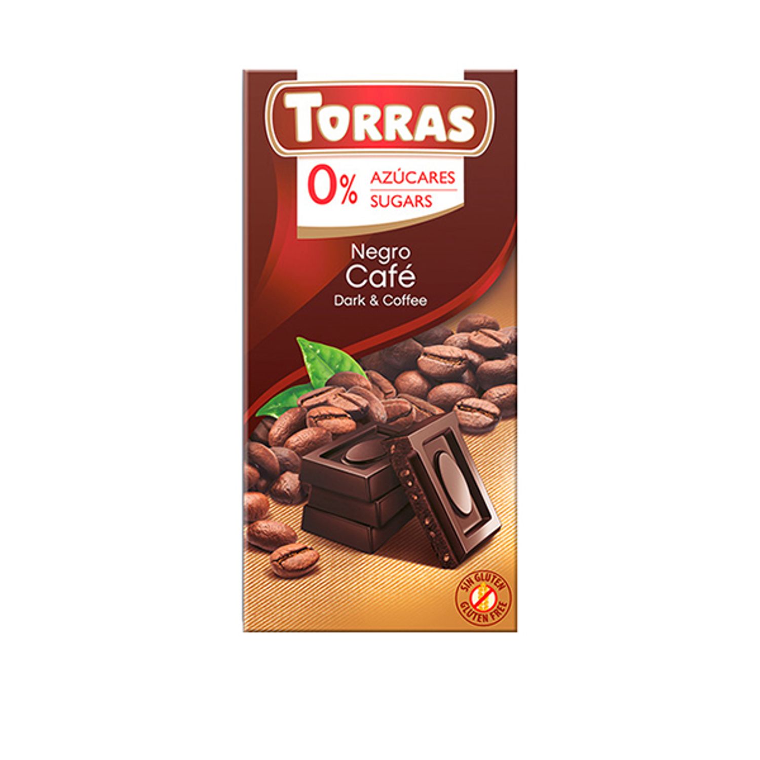 Ciocolata neagra cu cafea si indulcitor, 75g, Torras fotografia produsului