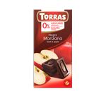 Ciocolata neagra cu mar si indulcitor, 75g, Torras fotografia produsului