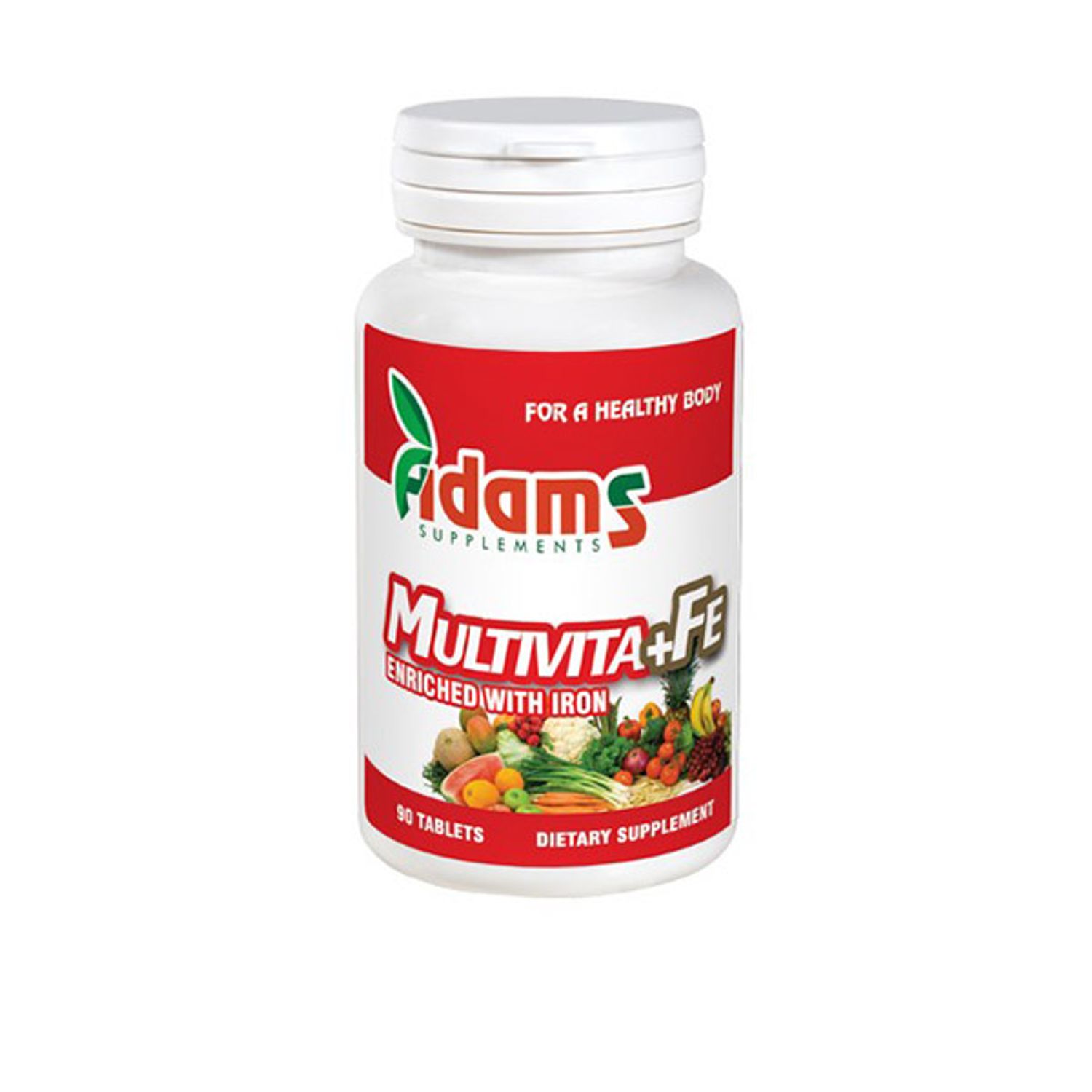 Multivita+Fe, 90 tablete, Adams Vision fotografia produsului