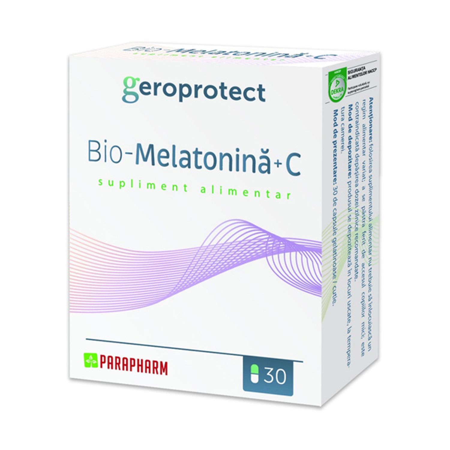 Bio-Melatonina+C, 30 capsule, Parapharm fotografia produsului