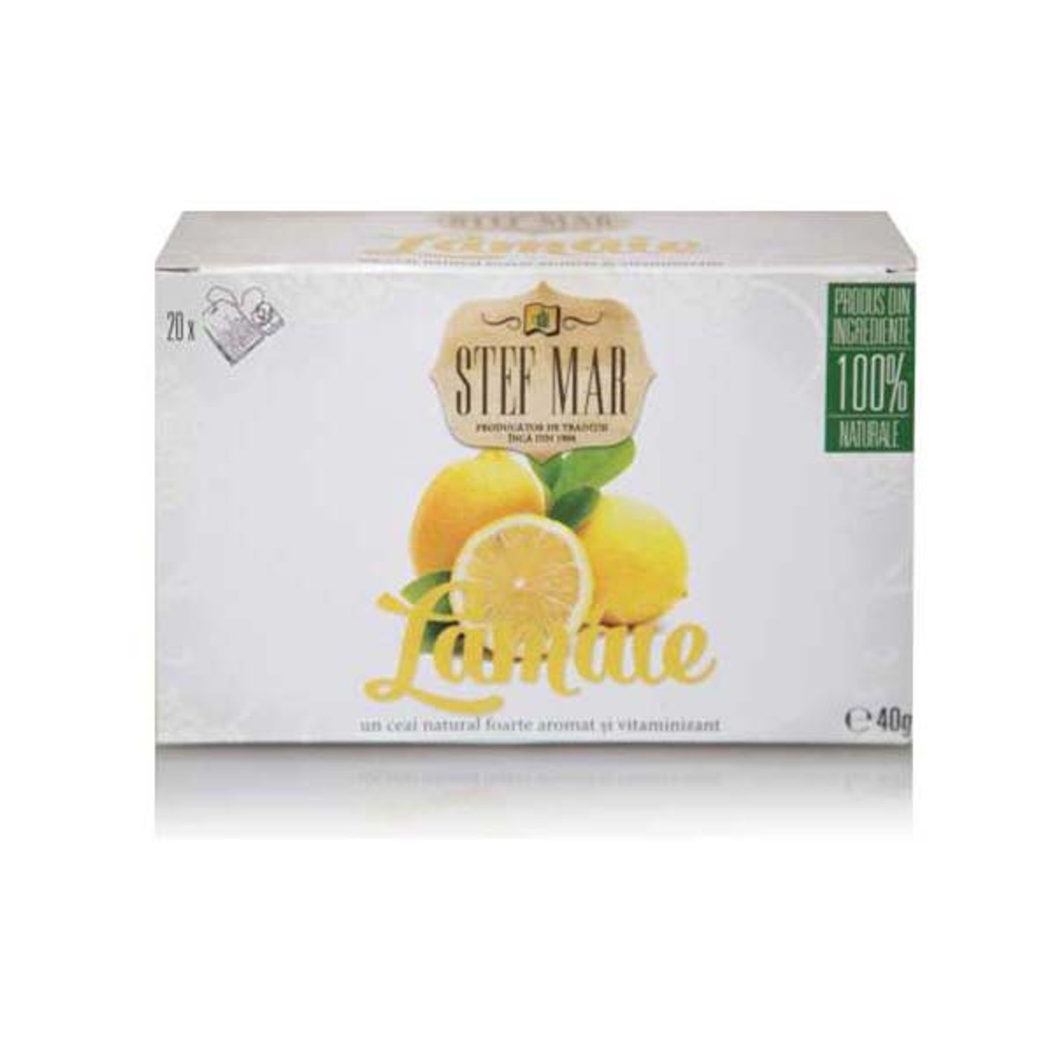 Ceai lamaie premium, 20 plicuri, StefMar fotografia produsului