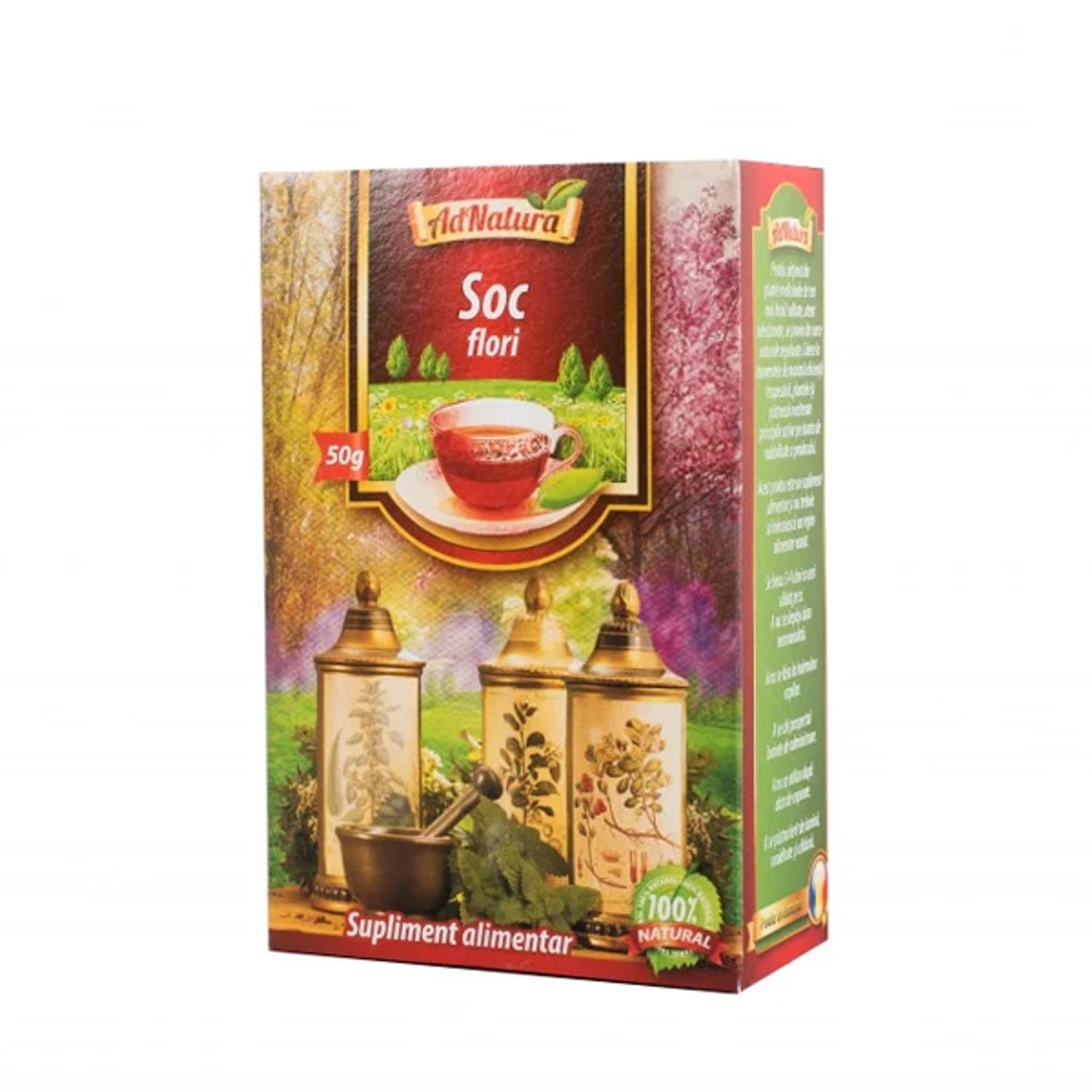 Ceai din flori de soc, 50g, AdNatura fotografia produsului
