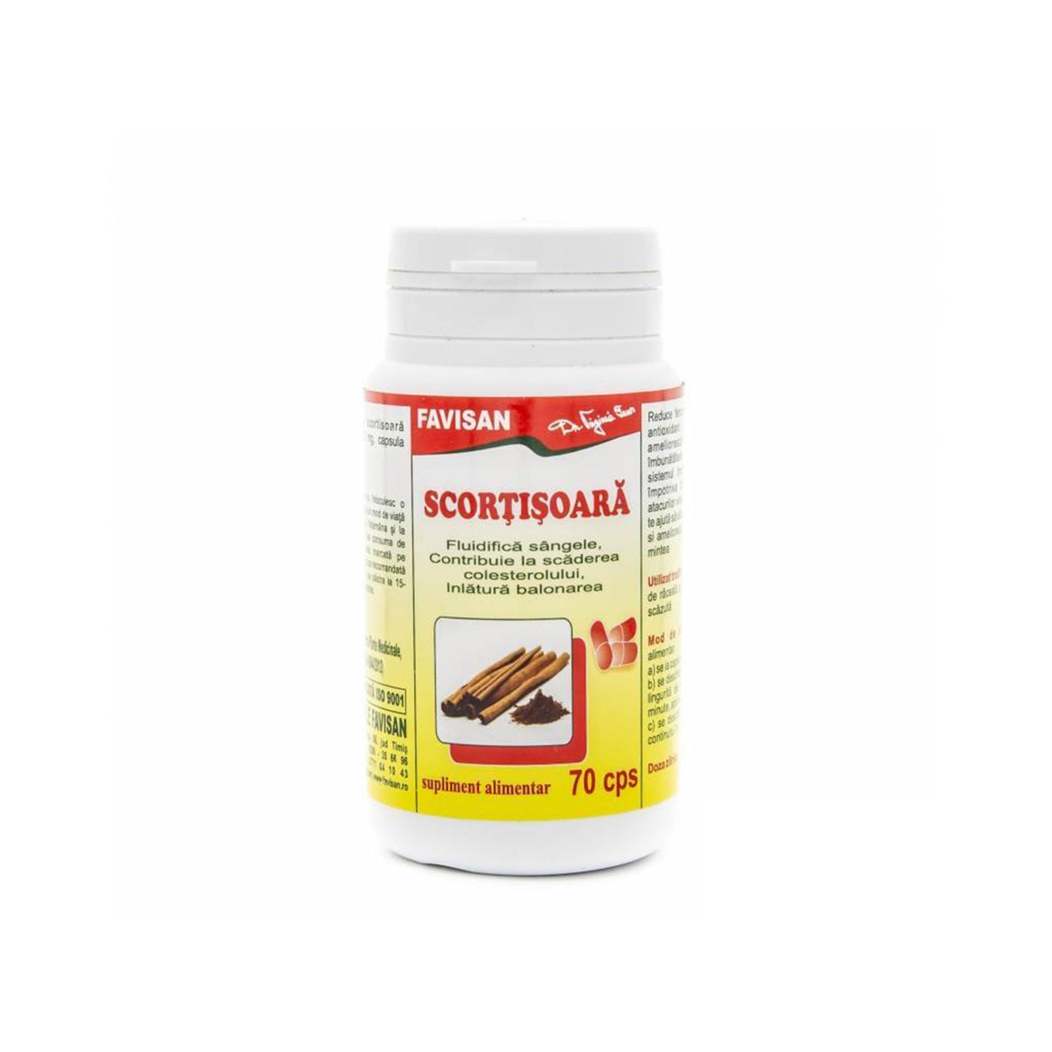 Scortisoara, 70 capsule, Favisan fotografia produsului