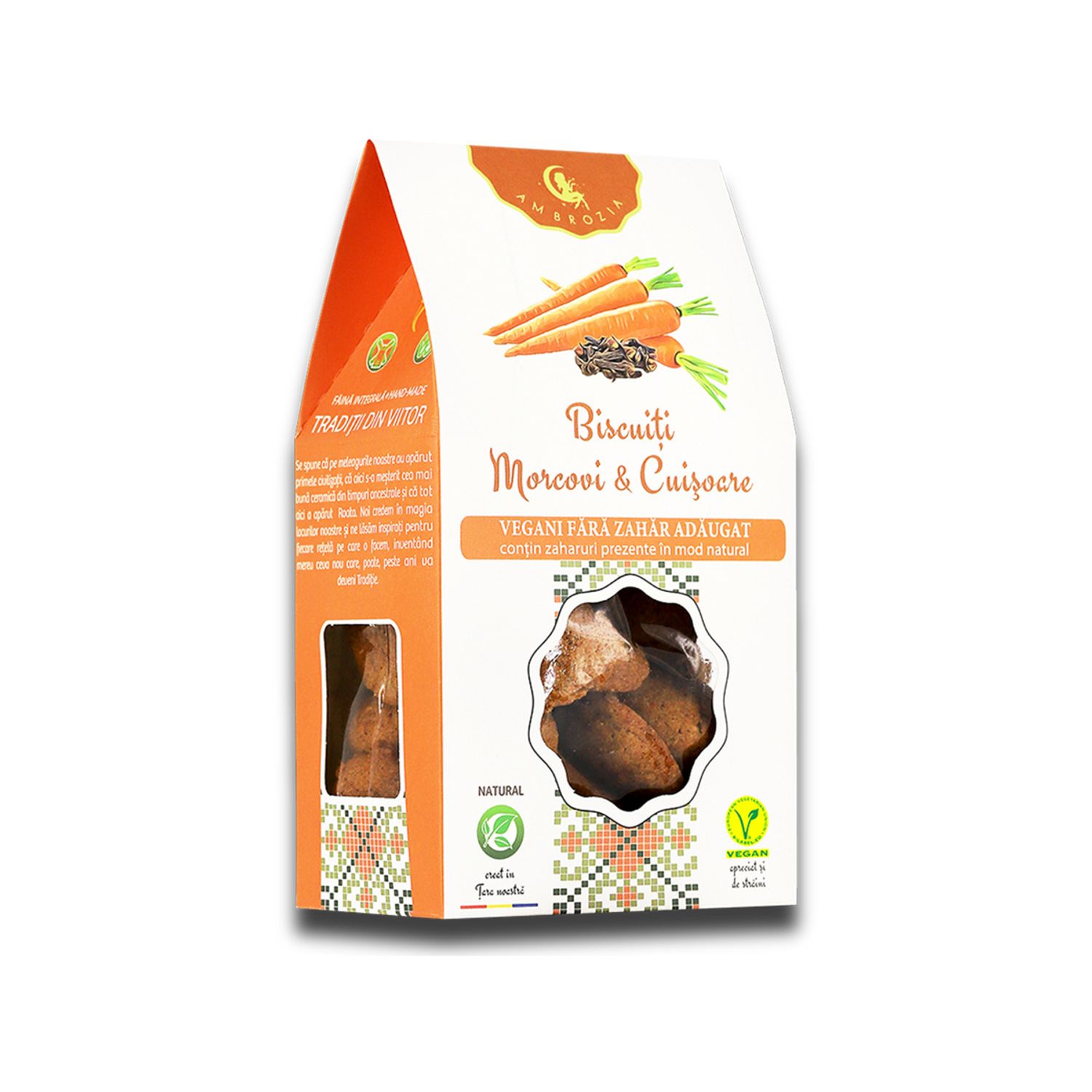 Biscuiti, morcovi si cuisoare, 150 g, Ambrozia fotografia produsului