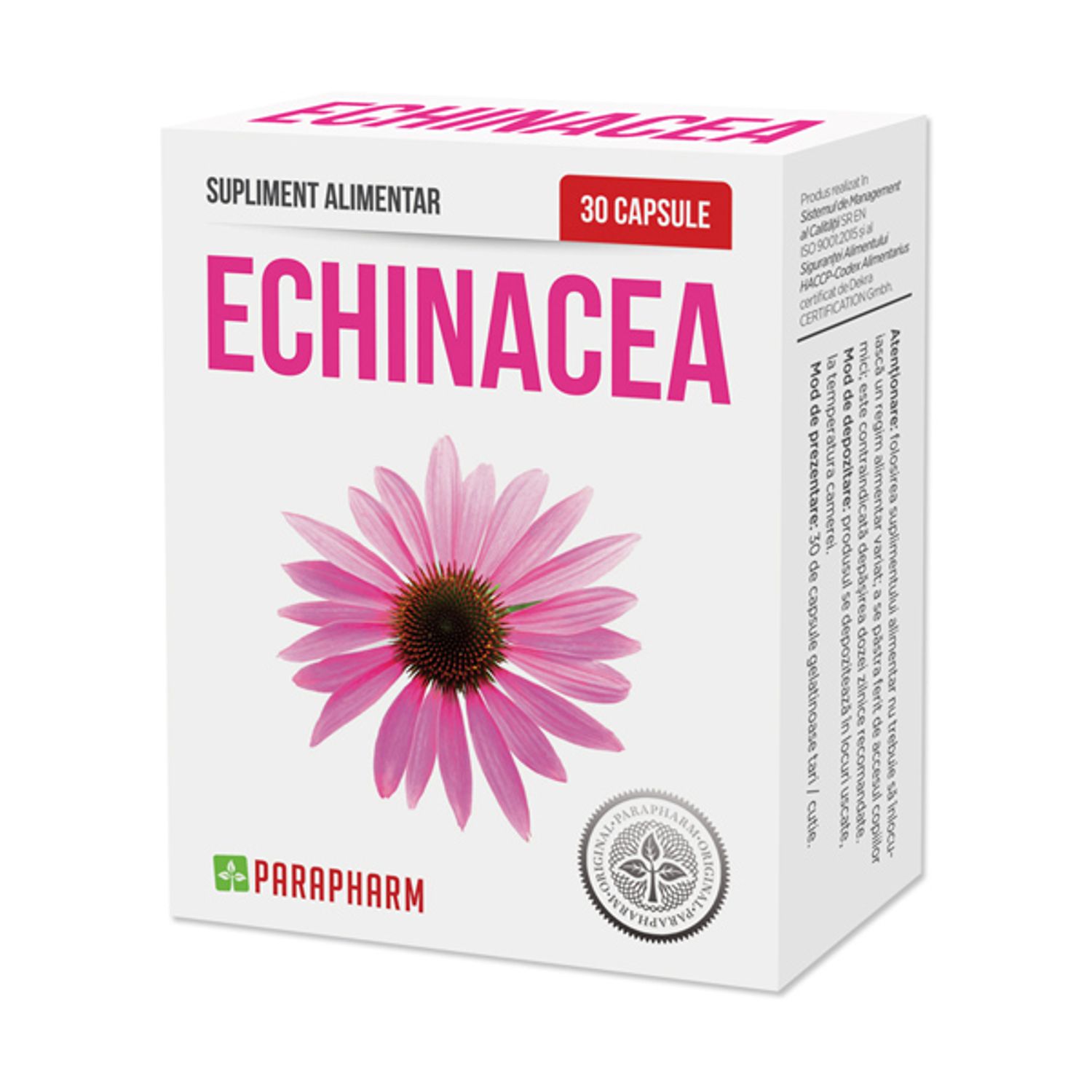 Echinacea, 30 capsule, Parapharm fotografia produsului