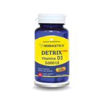 Detrix Forte Vitamina D3 5000 UI, 60 capsule, Herbagetica fotografia produsului