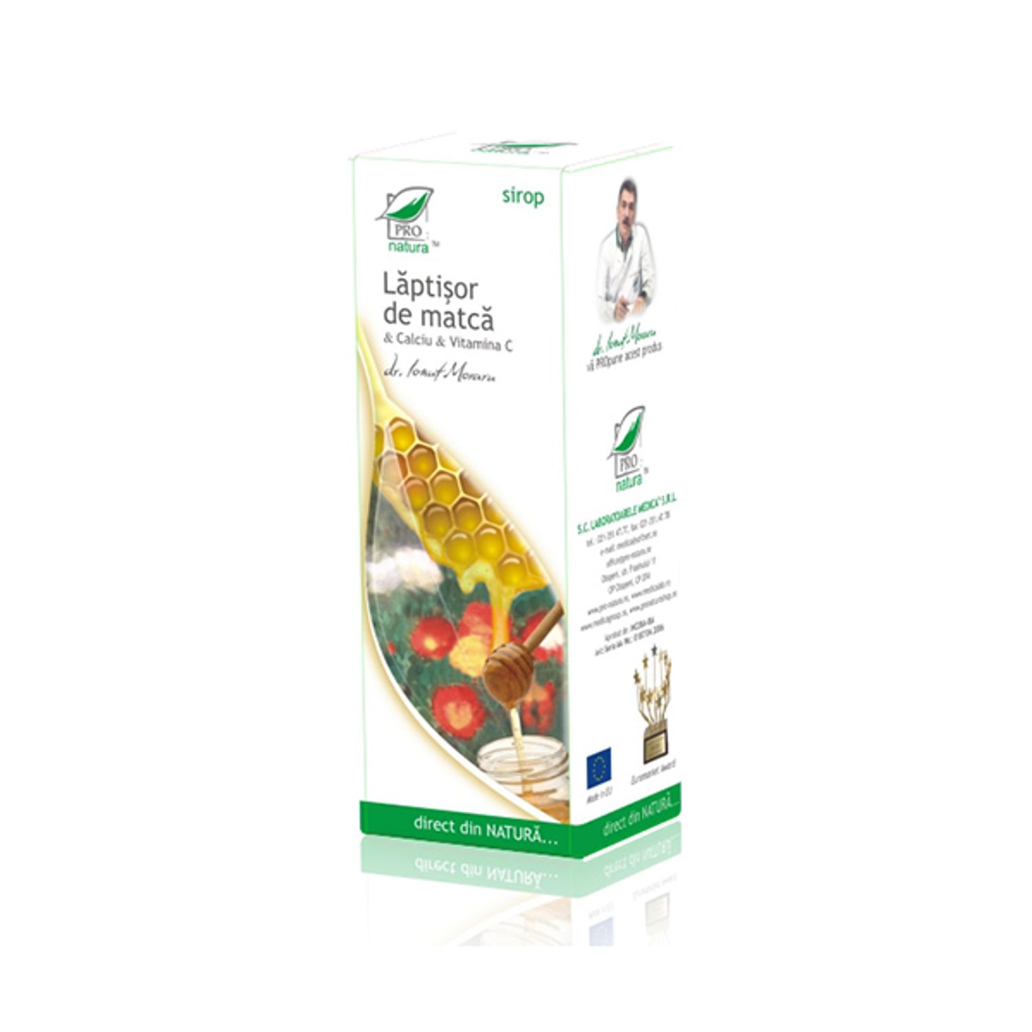 Laptisor De Matca + Ca + Vitamina C sirop, 100ml, Pro Natura fotografia produsului