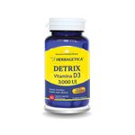 Detrix Vitamina D3 3000 UI, 60 capsule, Herbagetica fotografia produsului