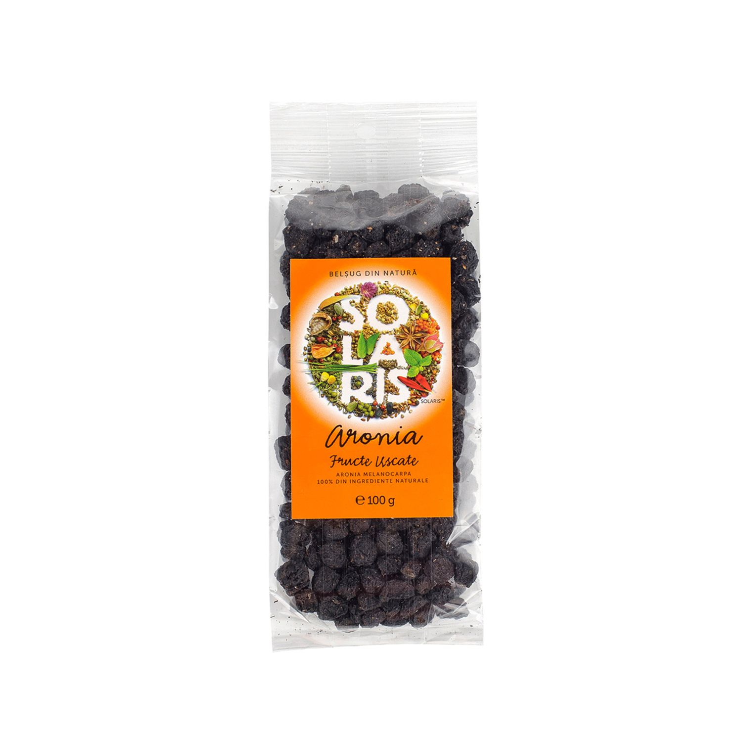 Aronia, fructe uscate, 100g, SOLARIS fotografia produsului