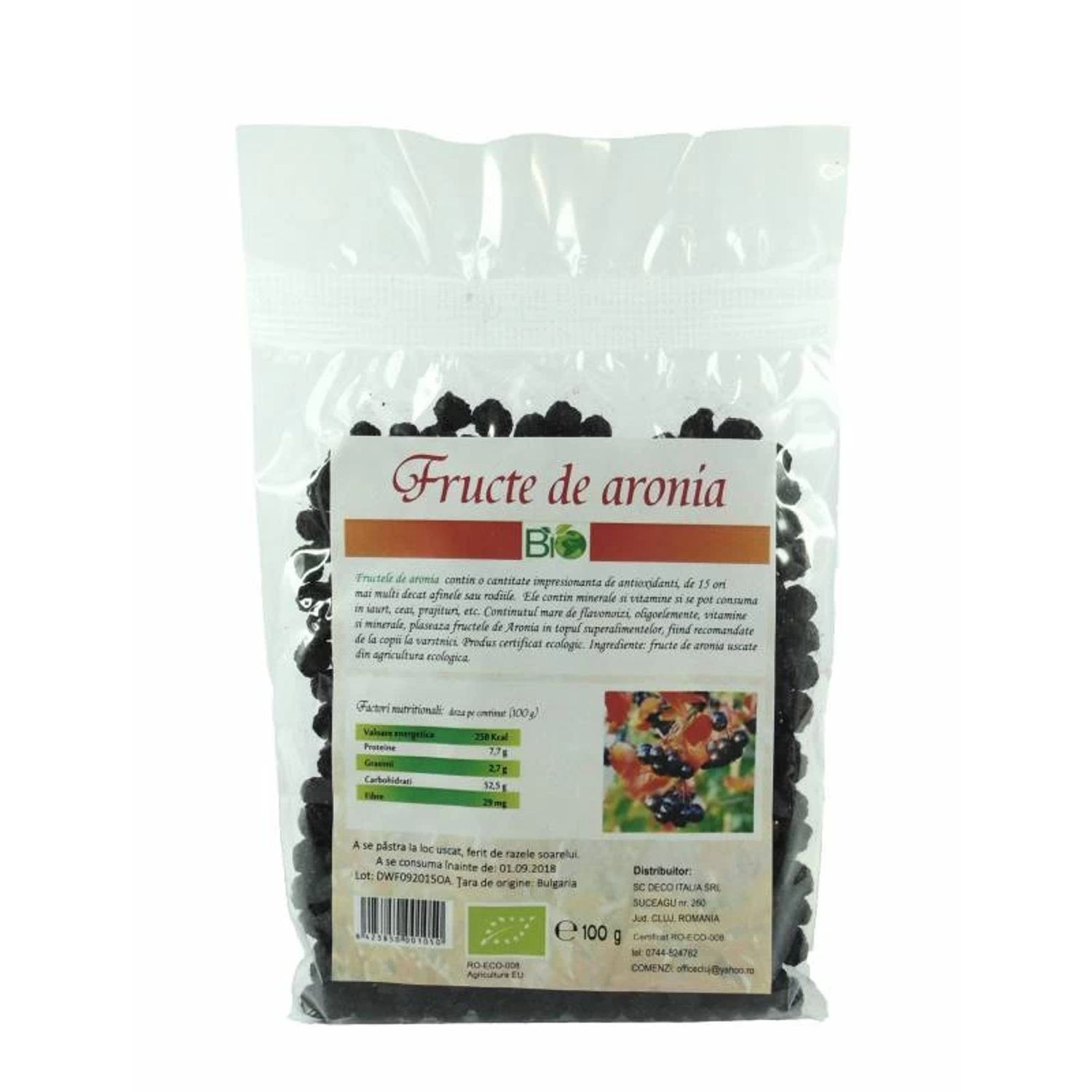 Fructe Aronia, 100g, Deco Itaia fotografia produsului