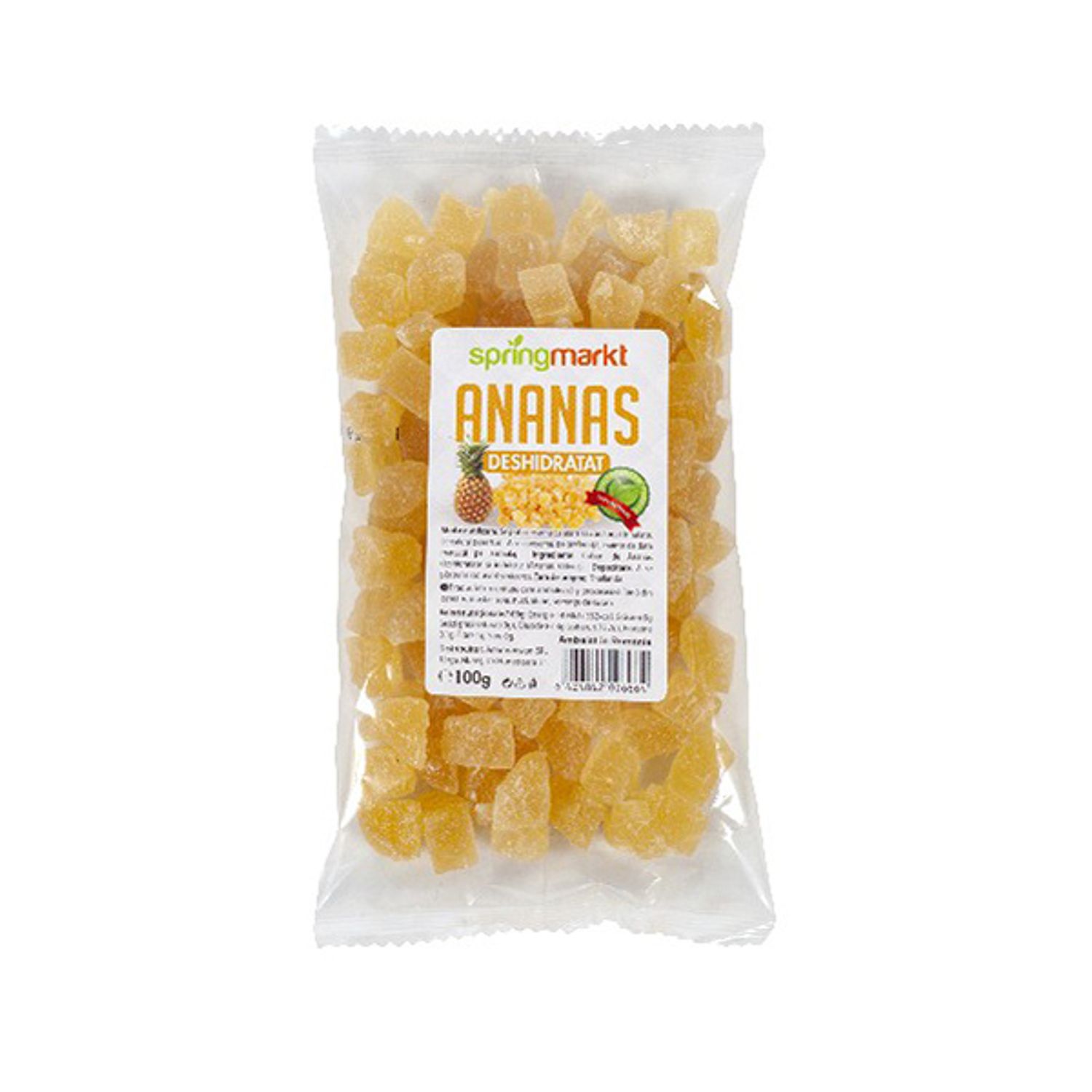Ananas deshidratat, 100g, Springmarkt fotografia produsului