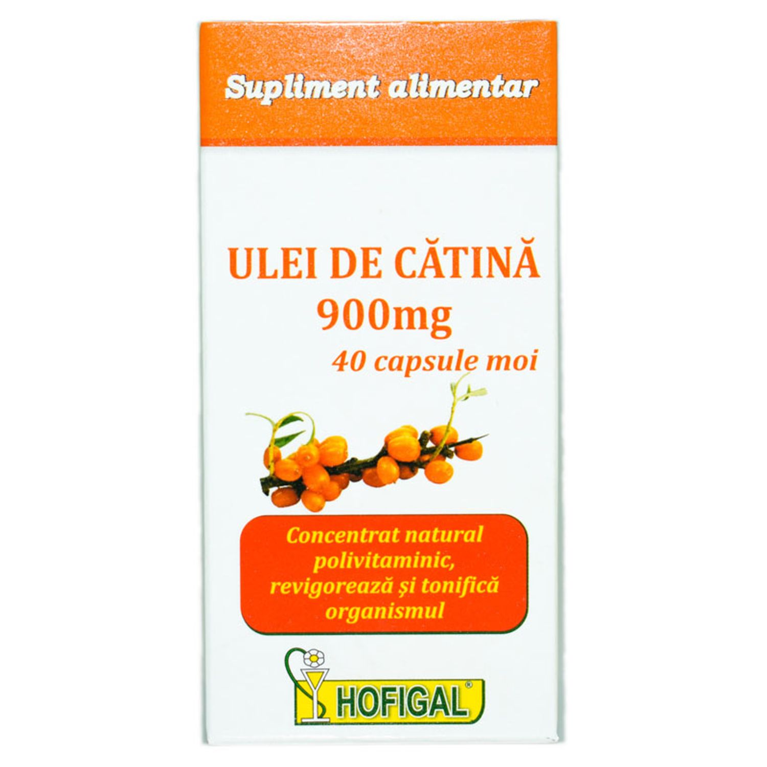 Ulei de catina, 900mlg, 40cps (moi), HOFIGAL fotografia produsului