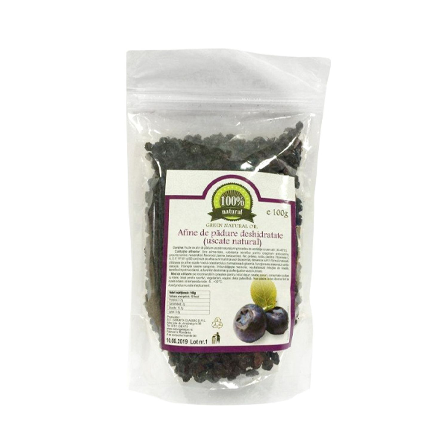 Afine deshidratate, 100gr, Carmita fotografia produsului