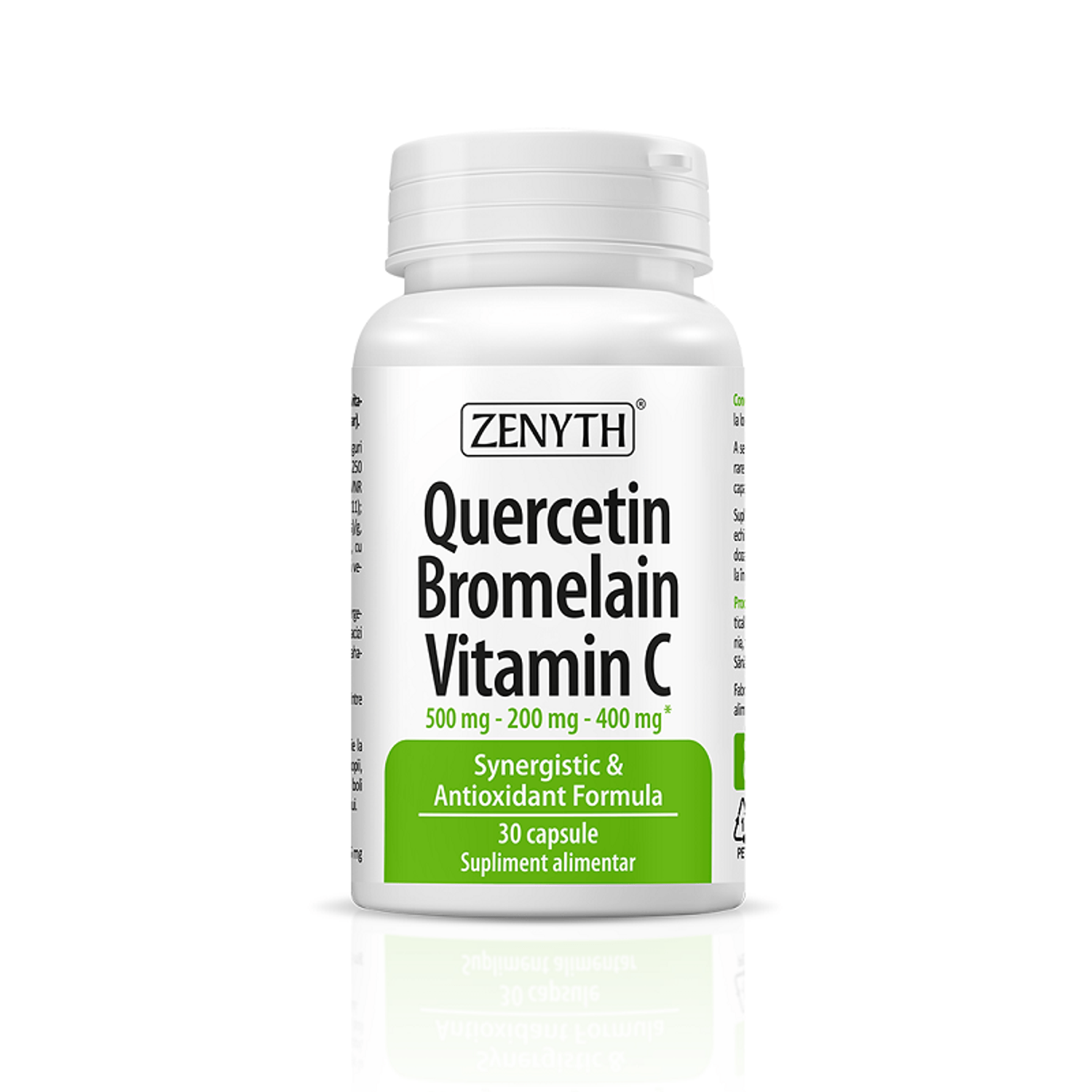 Quercetin Bromelain Vitamina C, 30 capsule, Zenyth fotografia produsului