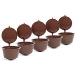 Set 5x Capsule Cafea Reincarcabile, Compatibile Dolce Gusto, maro fotografia produsului