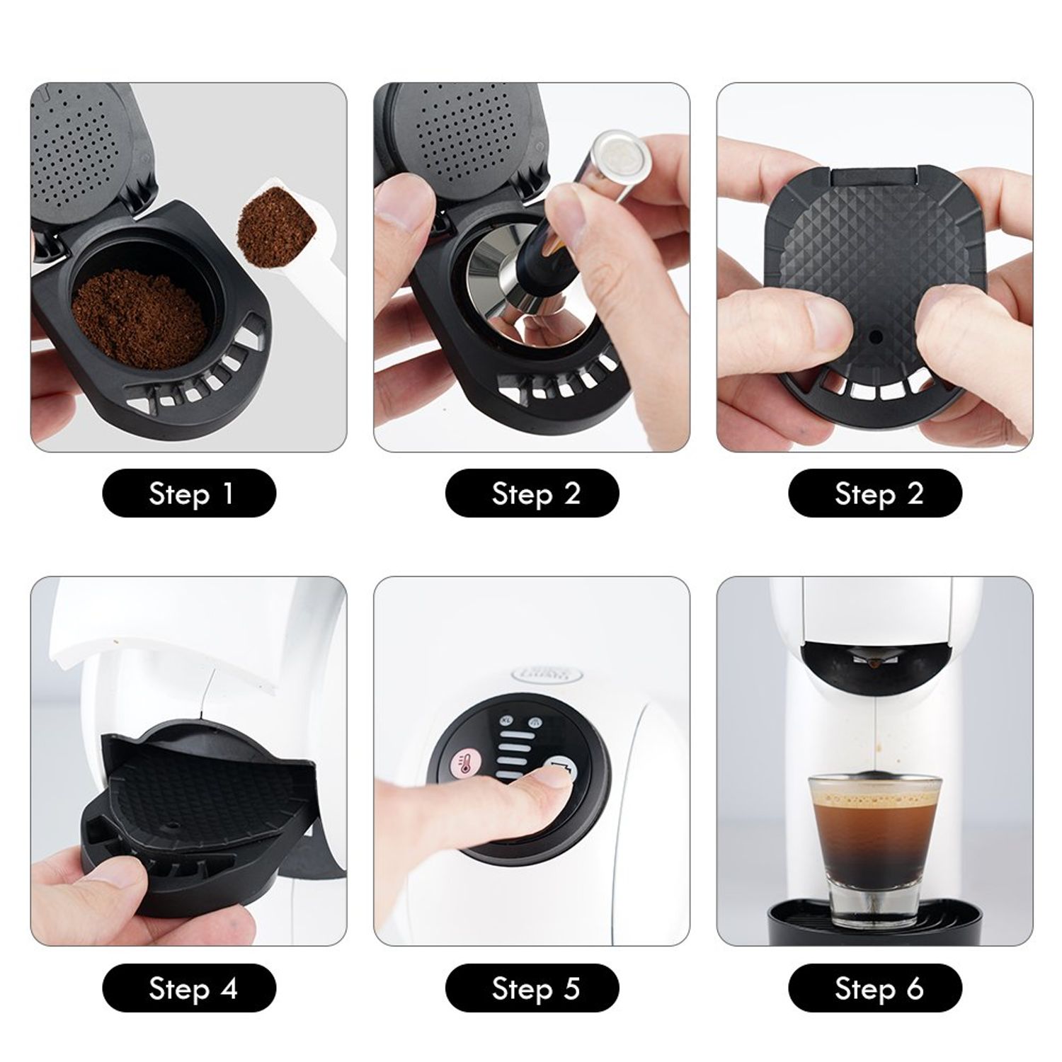 Suport /adaptor capsule Dolce Gusto, compatibil model Genio S, Piccolo X, negru fotografia produsului View 5 L