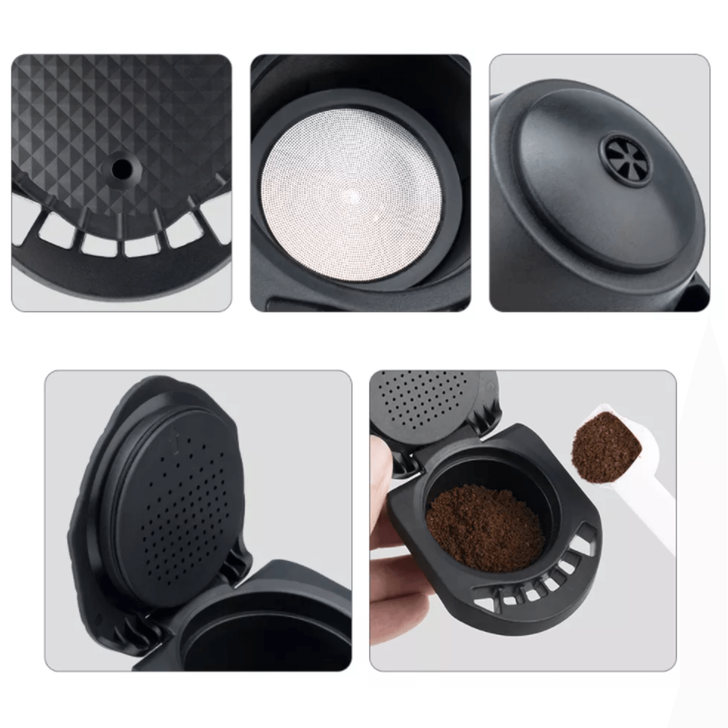 Suport /adaptor capsule Dolce Gusto, compatibil model Genio S, Piccolo X, negru fotografia produsului View 3 L
