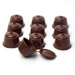 Set 10 capsule reutilizabile cafea, Silicon, Compatibil cu Dolce Gusto, Maro fotografia produsului