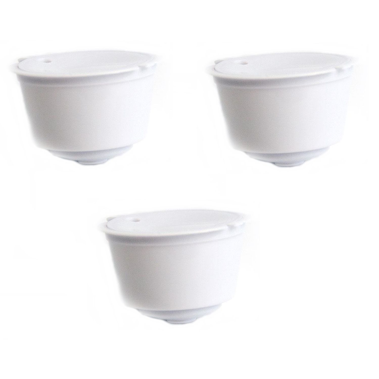 Set 3 Capsule cafea, reutilizabila, reincarcabila, compatibil Dolce Gusto, alb fotografia produsului