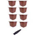Set 8 capsula Dolce gusto compatibil reincarcabila/lavabila, plastic, maro fotografia produsului