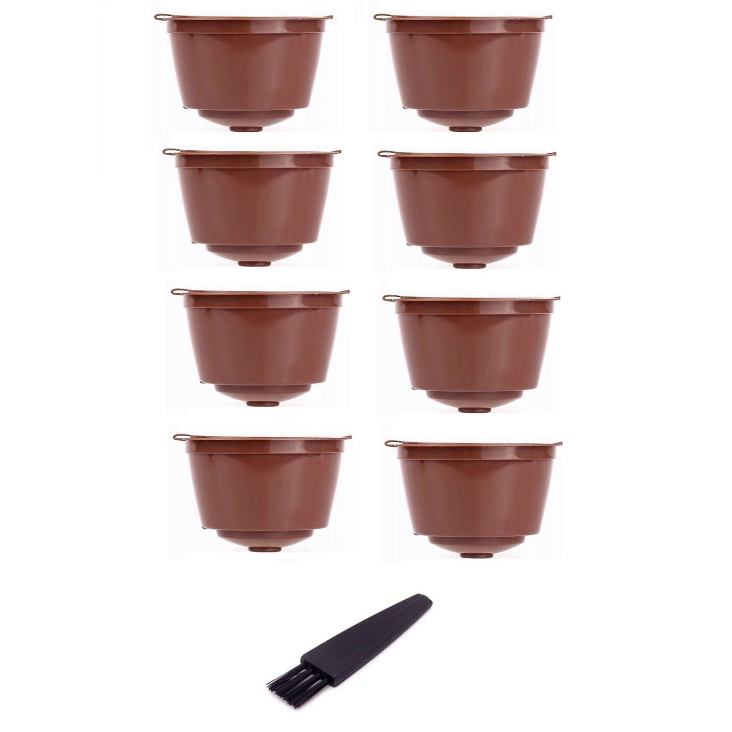 Set 8 capsula Dolce gusto compatibil reincarcabila/lavabila, plastic, maro fotografia produsului