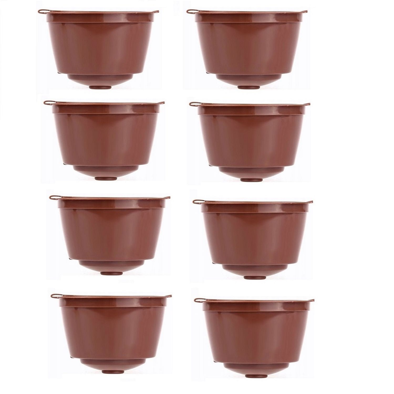 Set 8 capsula Dolce gusto compatibil reincarcabila/lavabila, plastic, maro fotografia produsului View 3 L