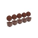 Set 5 capsule cafea reincarcabile Shoppy, Plastic, 48x30mm, 40ml, Maro fotografia produsului