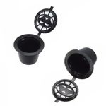 Set 2 capsule reutilizabile cafea compatibile cu Nespresso, Plastic, Negru fotografia produsului