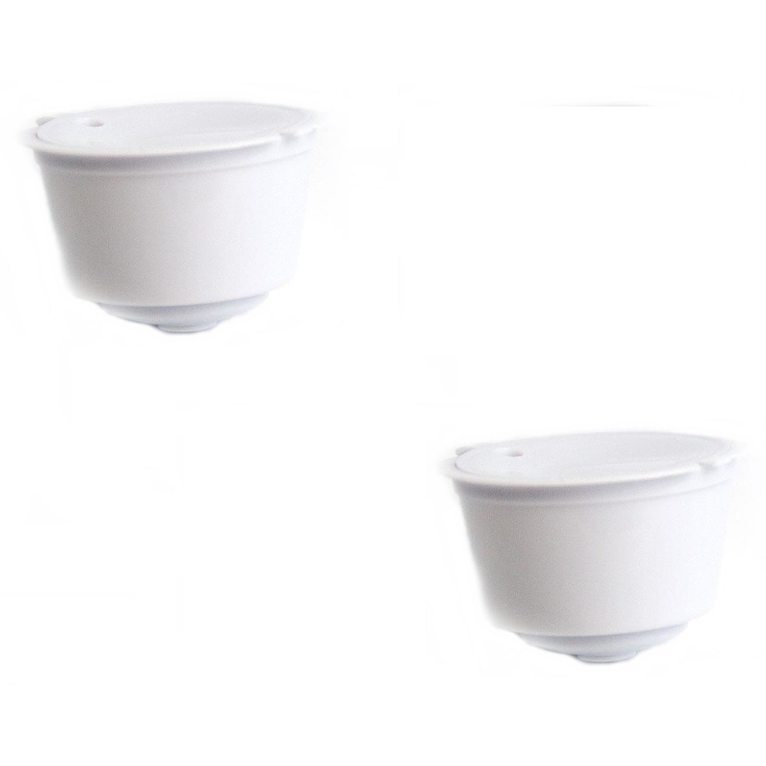 Set 2 Capsule cafea, reutilizabila, reincarcabila, compatibil Dolce Gusto, alb fotografia produsului