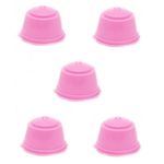 Set 5 Capsule cafea, reutilizabila, reincarcabila, compatibil Dolce Gusto, rose fotografia produsului