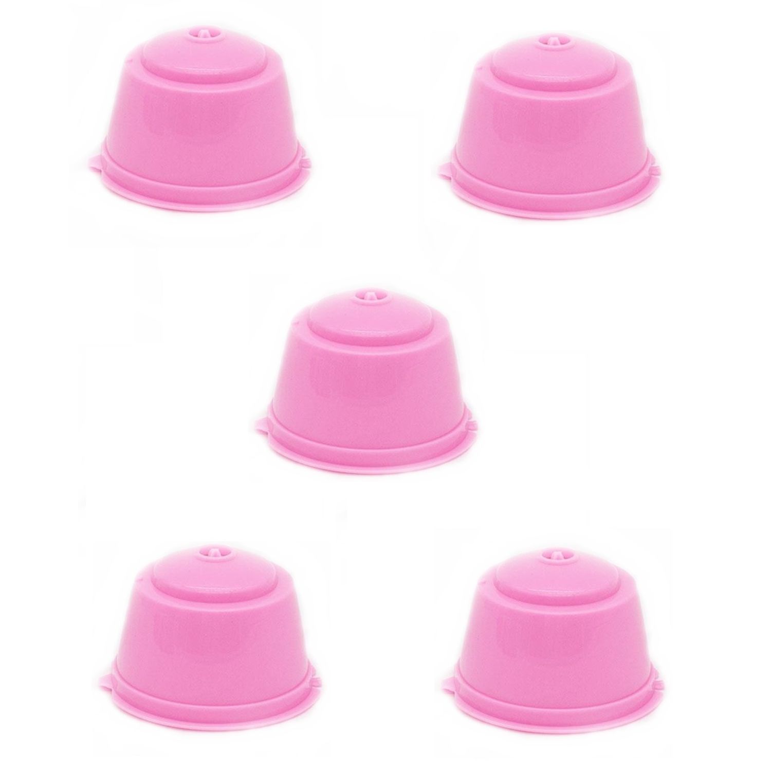 Set 5 Capsule cafea, reutilizabila, reincarcabila, compatibil Dolce Gusto, rose fotografia produsului