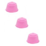 Set 3 Capsule cafea, reutilizabila, reincarcabila, compatibil Dolce Gusto, rose fotografia produsului