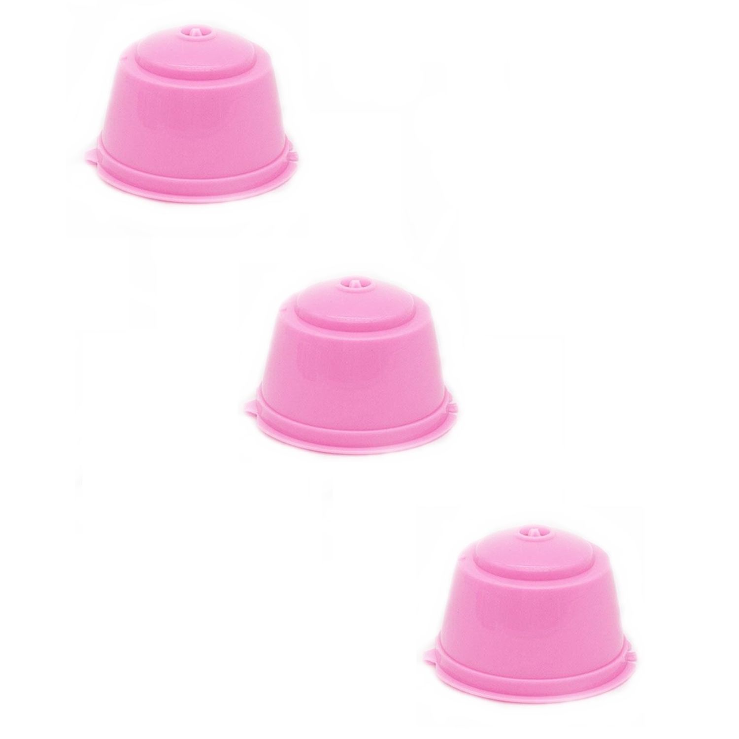 Set 3 Capsule cafea, reutilizabila, reincarcabila, compatibil Dolce Gusto, rose fotografia produsului