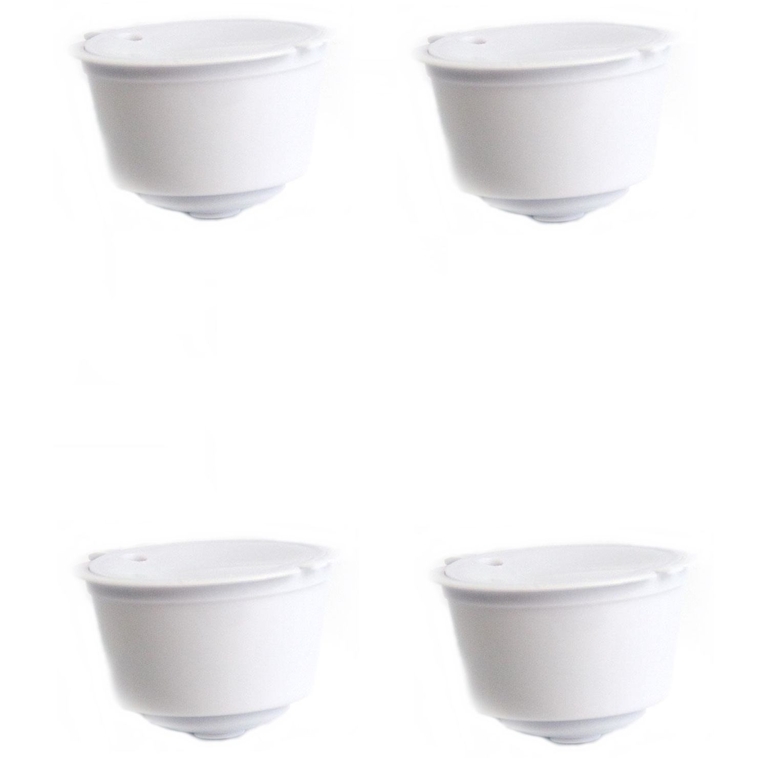 Set 4 Capsule cafea, reutilizabila, reincarcabila, compatibil Dolce Gusto, alb fotografia produsului