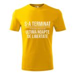 Tricou pentru barbati personalizat S-a terminat ultima noapte de libertate , Galbenmarimea L fotografia produsului