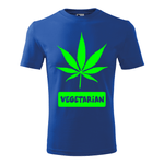 Tricou pentru barbati,  personalizat "Vegetarian", Albastru, marimea 2XL fotografia produsului