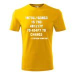 Tricou pentru barbati,personalizat Intelligence is the ability, Galben, marimea S fotografia produsului