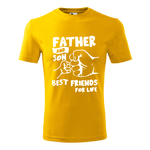Tricou pentru barbati,personalizat Father and son best friends for life, Galben, marimea XL fotografia produsului