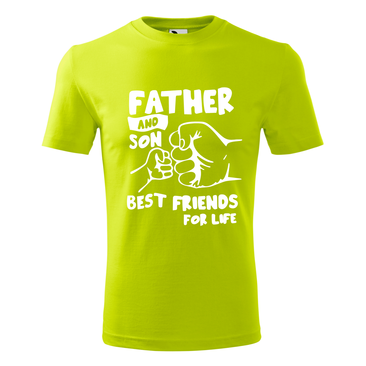 Tricou pentru barbati,personalizat Father and son best friends for life, Verde, marimea XL fotografia produsului