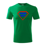 Tricou pentru barbati,personalizat Super sefu, Verde inchis, marimea 3XL fotografia produsului