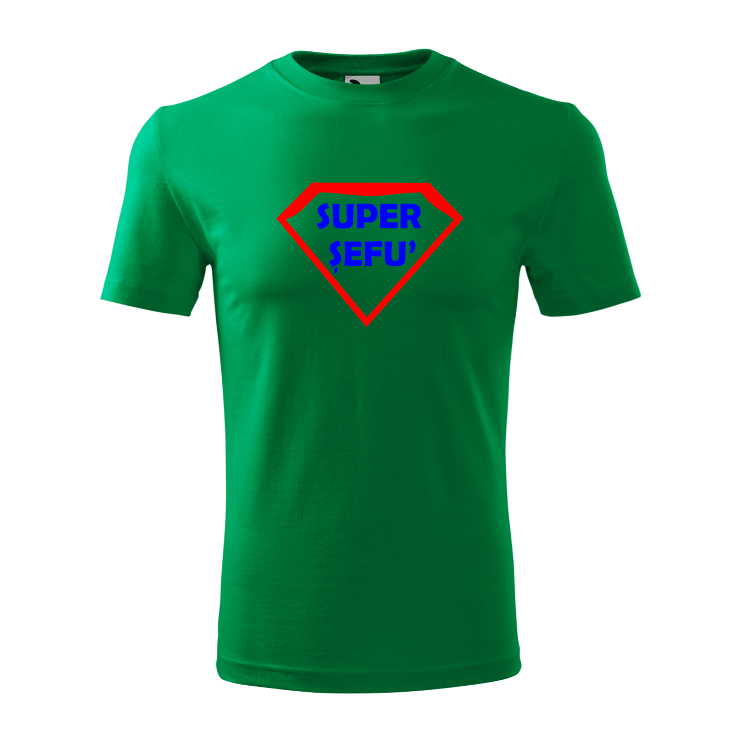 Tricou pentru barbati,personalizat Super sefu, Verde inchis, marimea 3XL fotografia produsului