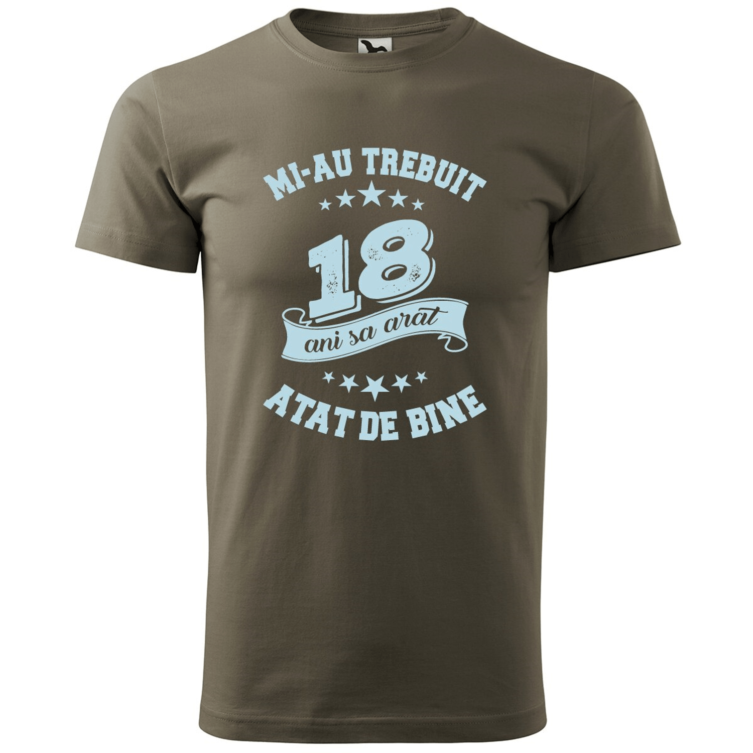 Tricou pentru barbati , personalizat "Mi-au trebuit 18 ani sa arat asa de bine ", Kaki , marimea XL Tricou pentru barbati , personalizat Mi-au trebuit 18 ani sa arat asa de bine , Kaki , marimea XL fotografia produsului