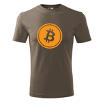 Tricou pentru barbati,personalizat  Bitcoin , Kaki, marimea 2XL fotografia produsului